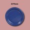 24 Count Navy 7 Inch Solid Color Paper Plates for Classic Party Snacks